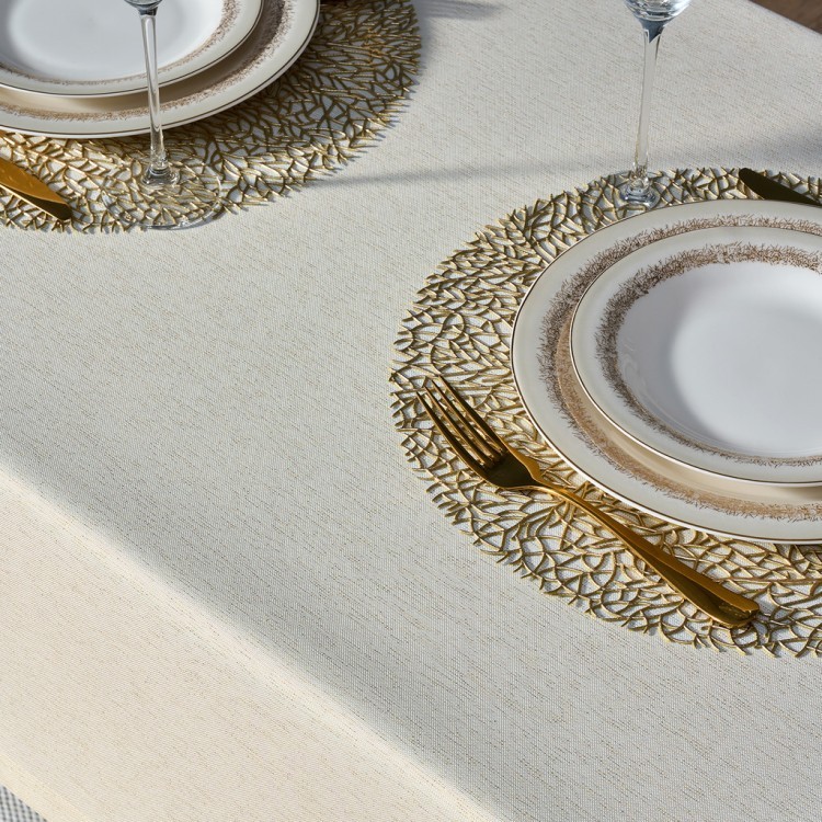 Скатерть 110х140 cm прямоугольная, "феерия. золото", цвет: бежевый, tm lefard, полиэстер 100% (кор=3 Lefard (986-003-19)