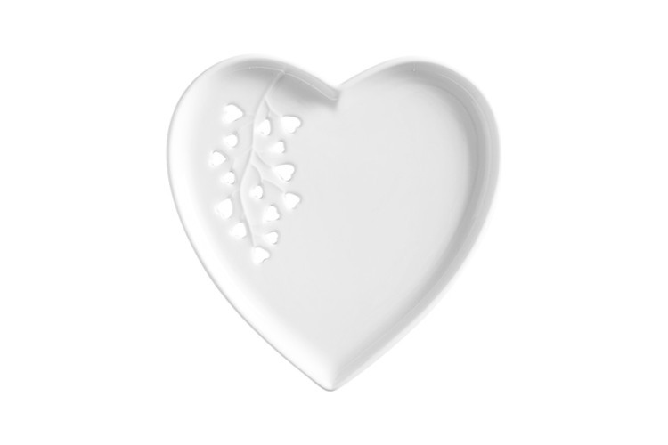 Тарелка Листья (сердце) малая, белая, 13 см - MW580-AY0141 Maxwell & Williams