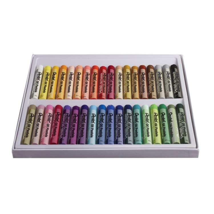 Пастель масляная художественная Pentel Oil Pastels 36 цветов круглое сечение PHN4-36/181303 (1) (64976)