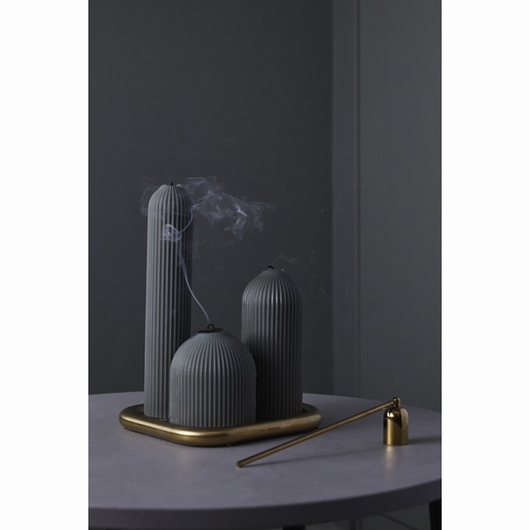 Свеча декоративная графитового цвета из коллекции edge, 16,5см (73756)