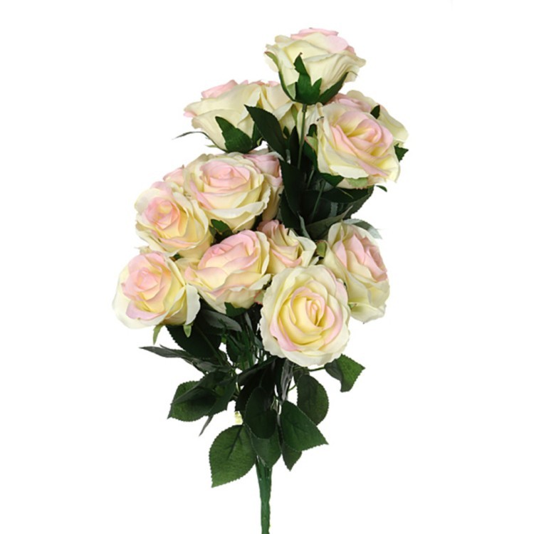 Цветок искусственный "букет роз" длина=50 см. Huajing Plastic (23-238)