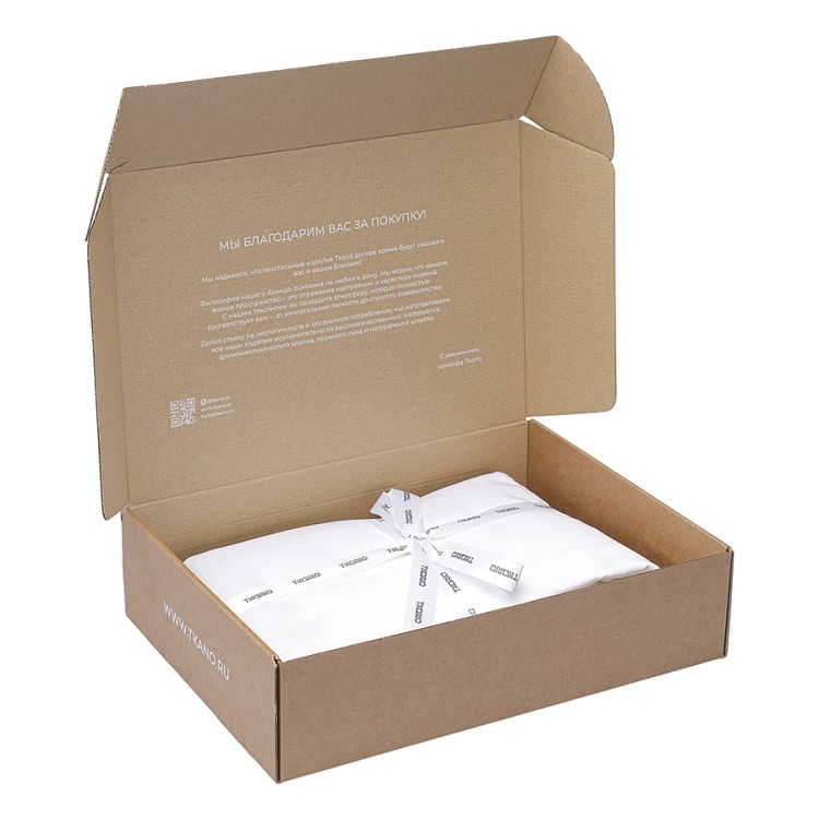 Простыня из плотного сатина белого цвета из коллекции essential, 240х270 см (77150)