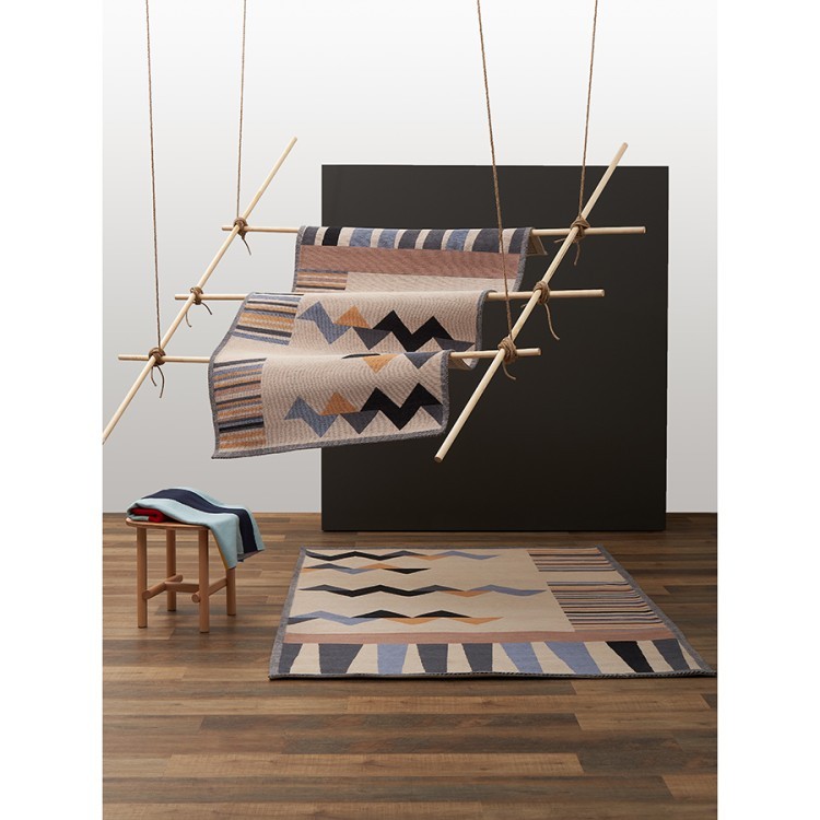 Плед из хлопка по мотивам нанайских орнаментов из коллекции cultural heritage, 130х180 см (76781)