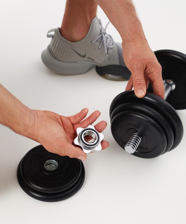 Замки для грифа STARFIT BB-108, d=26 мм, металлические, хромированный, 2 шт (1121604)