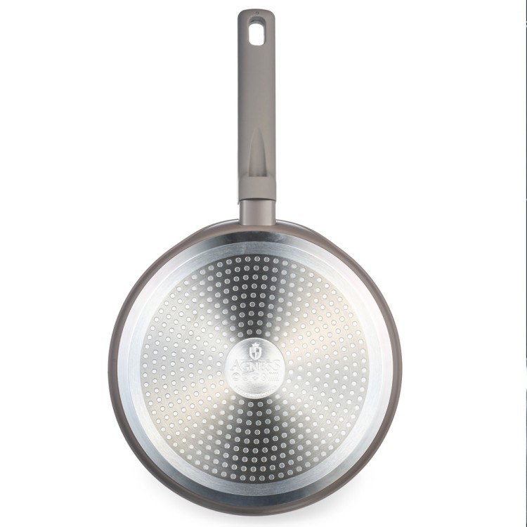 Сковорода блинная с антипригарным покрытием pfluon marble, 24*4,3 см Agness (902-117)