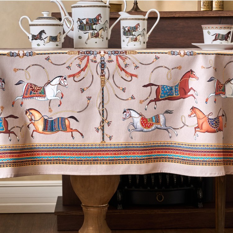 Скатерть овальная "passage"140х180см ,капучино, 100% хлопок,твил, пропитка Lefard (850-760-4)