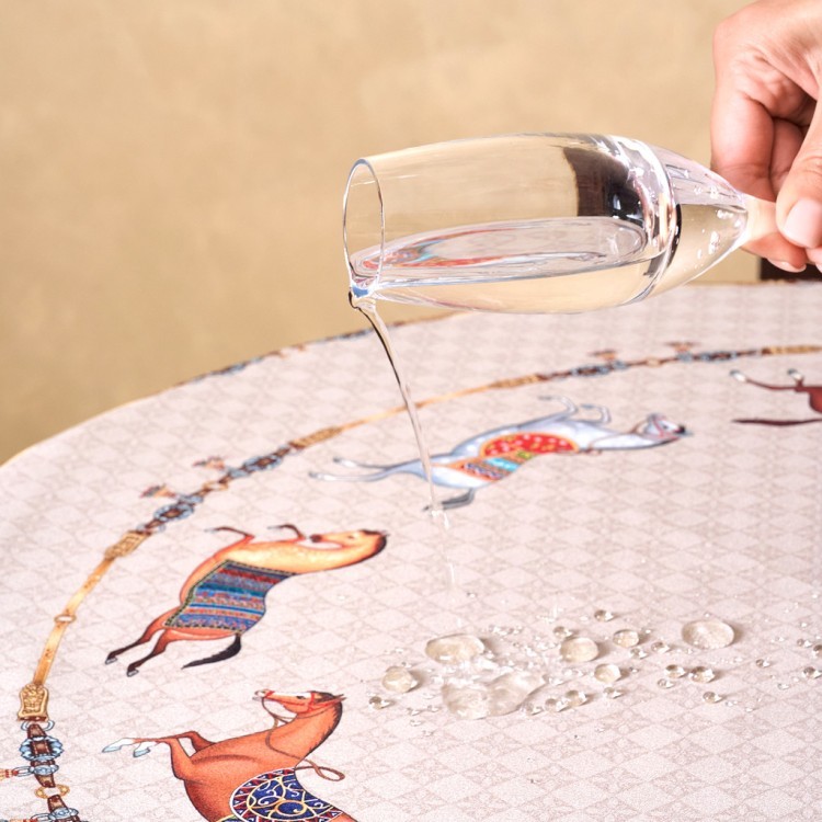 Скатерть овальная "passage"140х180см ,капучино, 100% хлопок,твил, пропитка Lefard (850-760-4)