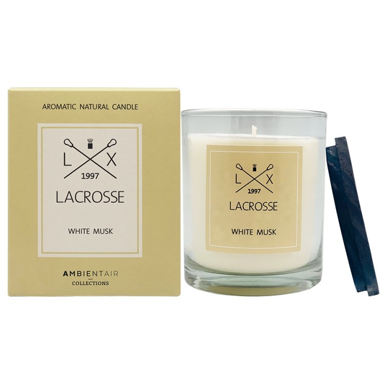 Свеча ароматическая lacrosse, white musk, 60 ч (74593)