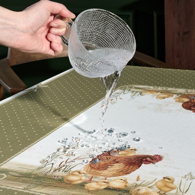 Дорожка "золотая курочка" 45х215см, 100% хлопок, твил Lefard (850-767-31)