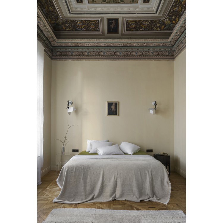 Простыня на резинке из сатина из коллекции meditation, olive, 180х200х30 см (77758)