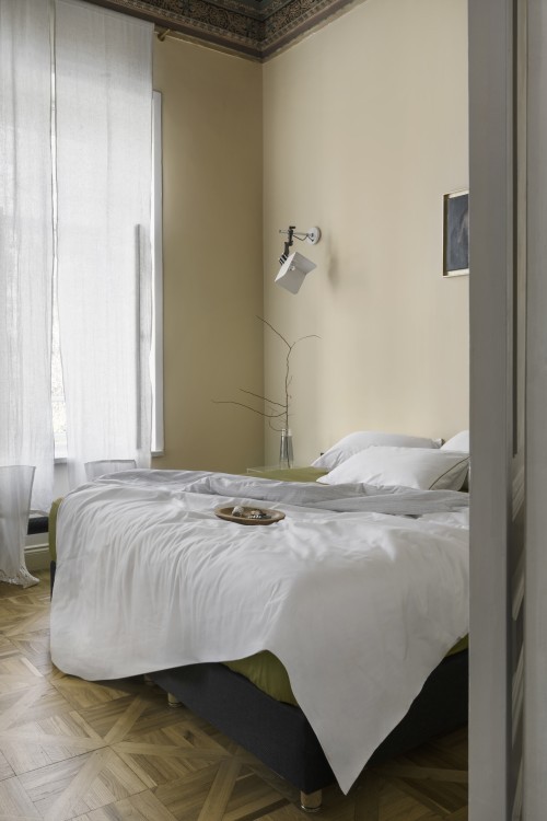 Простыня на резинке из сатина из коллекции meditation, olive, 180х200х30 см (77758)