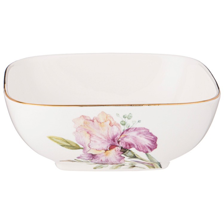 Салатник квадратный lefard "irises" 15*5,5 см 500 мл, разноцветный (590-348-11) 