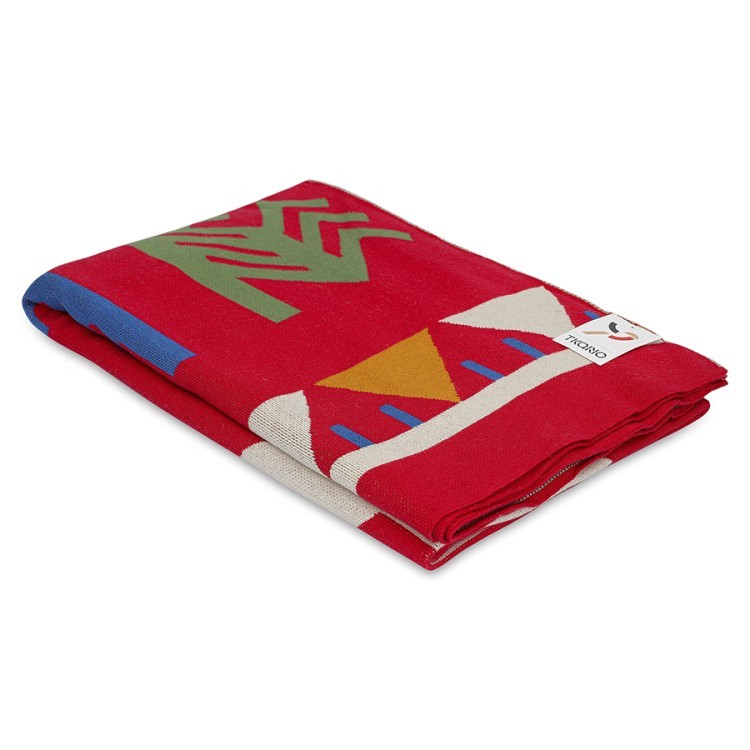 Плед из хлопка по мотивам чувашских орнаментов из коллекции cultural heritage, 130х180 см (76782)