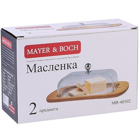 Масленка 2 пр пластик/бамбук Mayer&Boch (х24). (40502) Масленка 2 пр пластик/бамбук Mayer&Boch (х24). (40502)