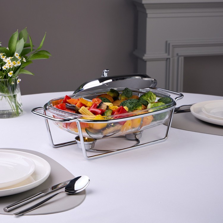 Мармит agness  прямоуг 2 отсека silver 2,45l Agness (781-510)