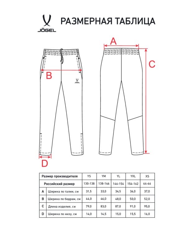 Брюки спортивные JOGEL CAMP 2 Lined Pants, темно-синий, детский (2112619)
