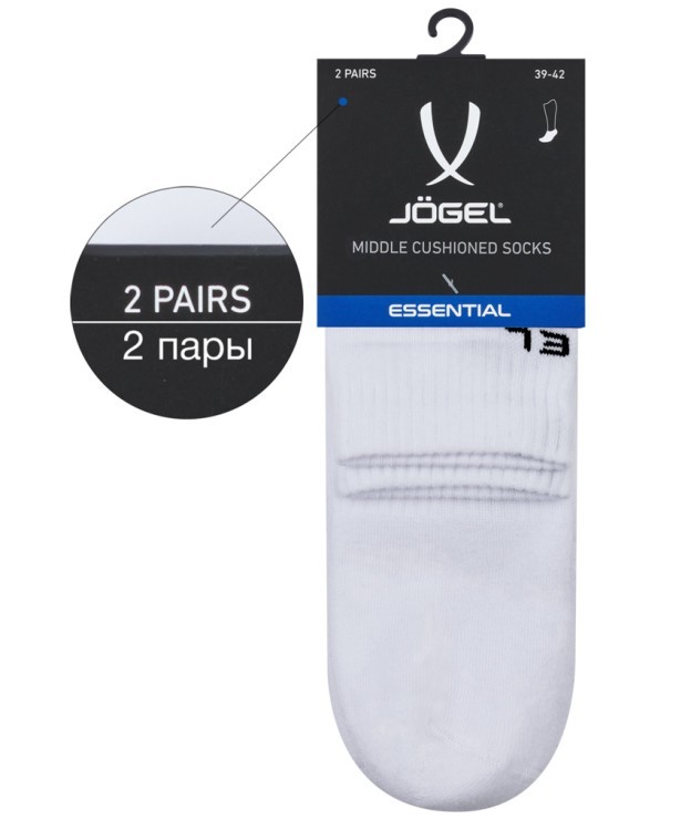 Носки средние JÖGEL ESSENTIAL Mid Cushioned Socks, белый (2115686)