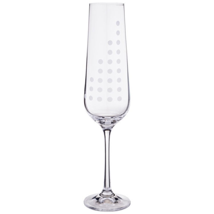 Набор бокалов для шампанского из 6 шт. "sandra" 200 мл. высота=25 см Bohemia Crystal (674-645)