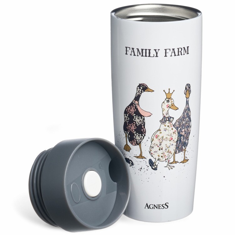 Термокружка agness  "family farm" 360мл, колба нерж.сталь 18/10 Agness (709-121)