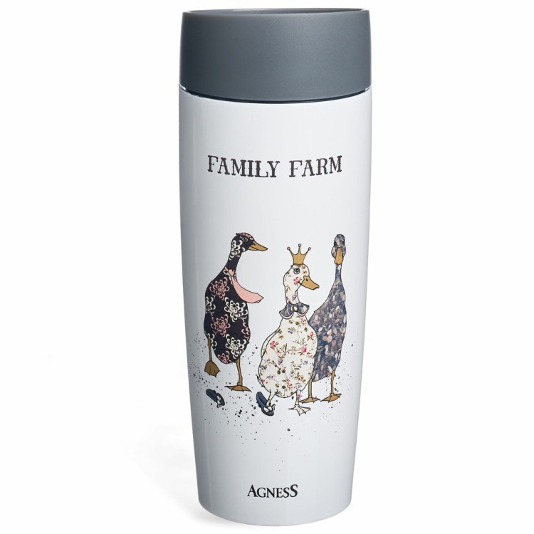 Термокружка agness  "family farm" 360мл, колба нерж.сталь 18/10 Agness (709-121)