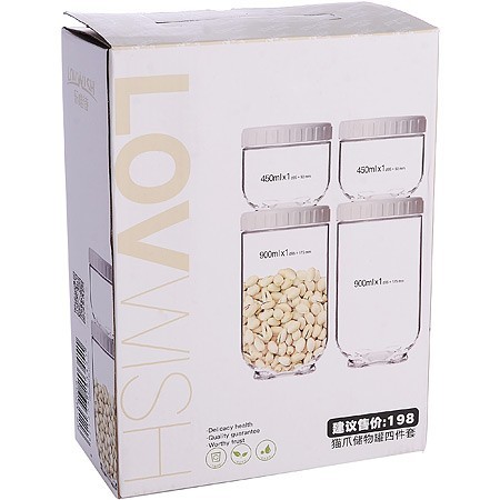 Набор из 4 банок для сыпучих Lovwish Mayer&Boch (31205) Набор из 4 банок для сыпучих Lovwish Mayer&Boch (31205)