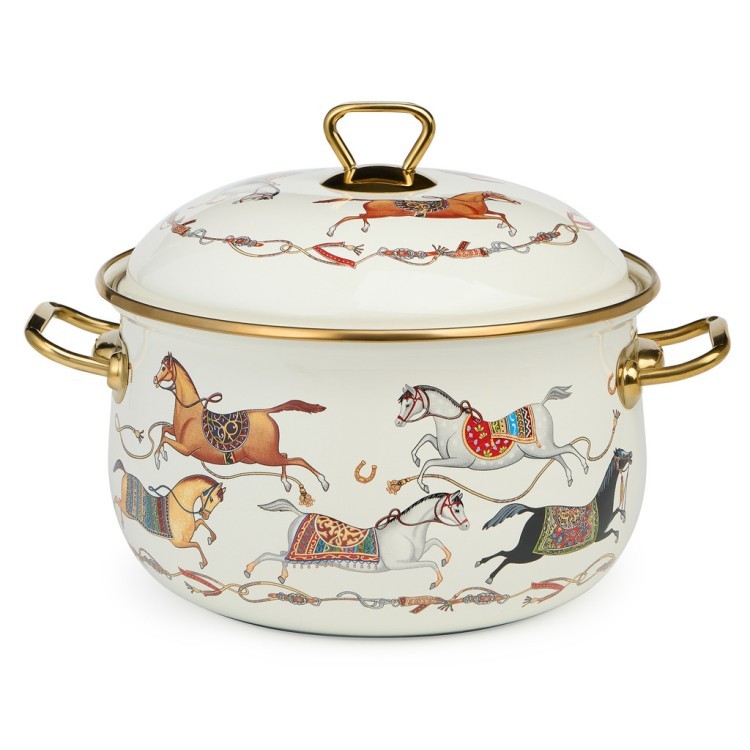 Кастрюля lefard эмалированная с крышкой, серия passage, 4,8л, диа.22см подходит для индук.плит Lefard (950-654)