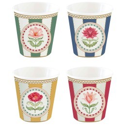 Набор кофейных чашек flowery, 100 мл, 4 шт. (80335)