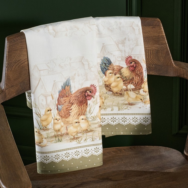 Набор полотенец 2 шт "золотая курочка" 40х60см, 100% хлопок, твил Lefard (850-767-61)