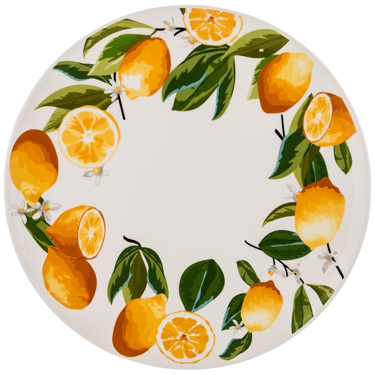 Тарелка десертная серия "сочные лимоны" 24,5*3 см Lefard (489-142)