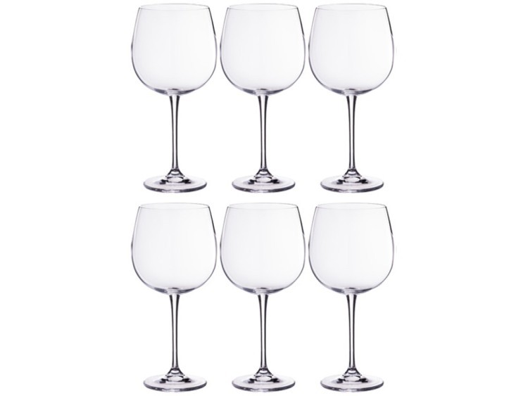 Набор бокалов для вина из 6 шт. "esta/fulica" 670 мл высота=23 см Crystal Bohemia (669-196)