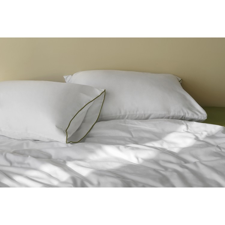 Комплект постельного белья из сатина из коллекции meditation, olive, 150х200 см (77725)