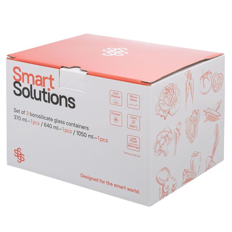 Набор контейнеров для запекания и хранения smart solutions, желтый, 3 шт. (72025) Набор контейнеров для запекания и хранения smart solutions, желтый, 3 шт. (72025)