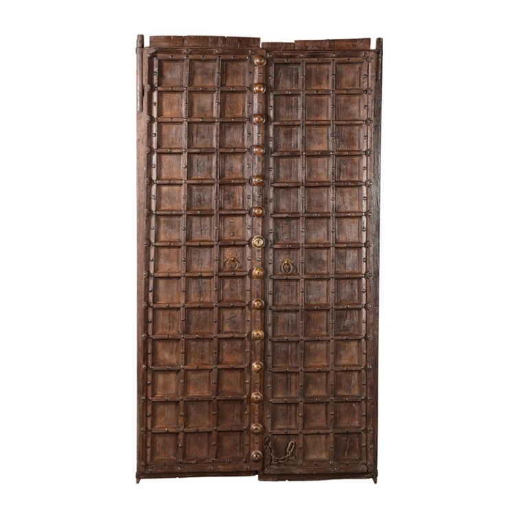 Дверь декоративная XIX век, Индия PR46441, Массив манго, natural, ROOMERS ANTIQUE