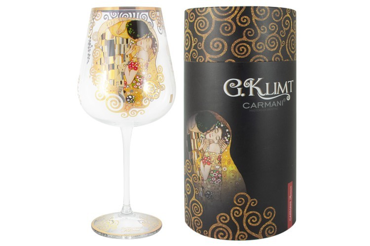 Бокал для вина Поцелуй (Г.Климт), 0,8 л - CAR841-3701 Carmani