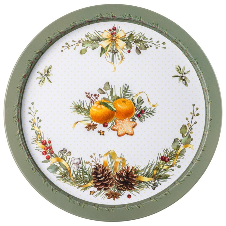 Поднос сервировочный agness "мандарин" 28*2,1 см (898-275) 