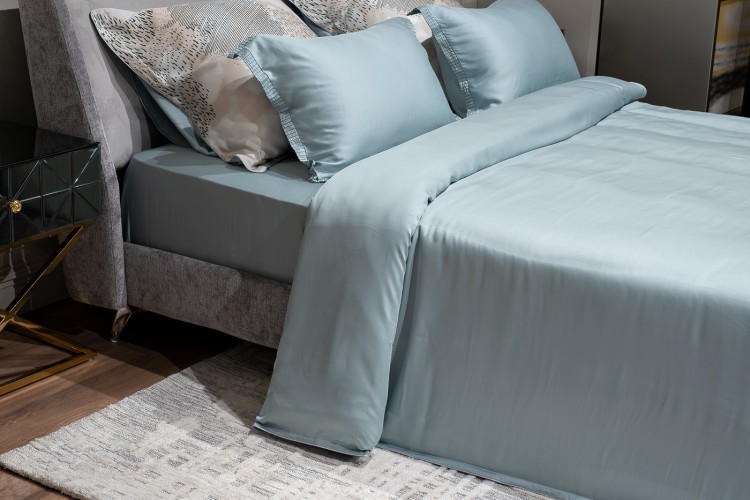 Простыня на резинке тенсель бирюзовая 180*200*30 (TT-00011355) Простыня на резинке тенсель бирюзовая 180*200*30 (TT-00011355)