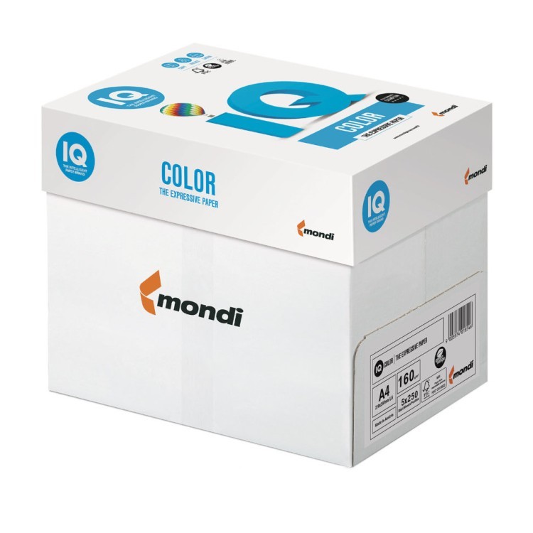 Бумага цветная для принтера IQ Color А4, 160 г/м2, 250 листов, кораллово-красная, CO44 (65402)