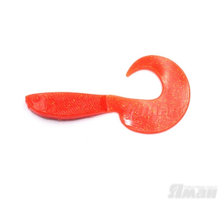 Твистер Yaman Mermaid Tail, 5" цвет 03 - Carrot gold flake, 5 шт Y-MT5-03 (70620)