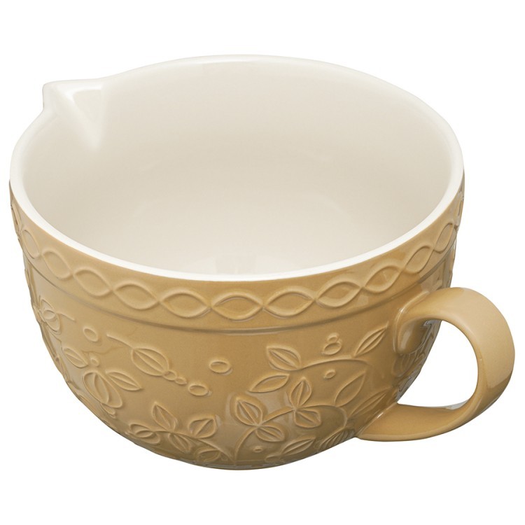 Кувшин для смешивания бежевого цвета с рельефным узором Ягоды Тайги из коллекции russian north, 2л (75206)