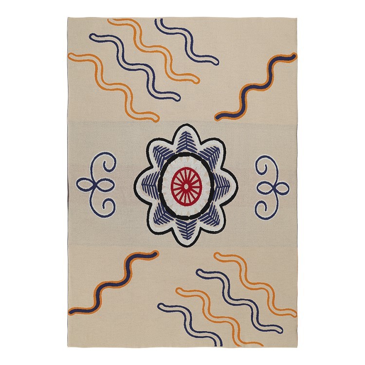 Плед из хлопка по мотивам эвенских орнаментов из коллекции cultural heritage, 130х180 см (76783)