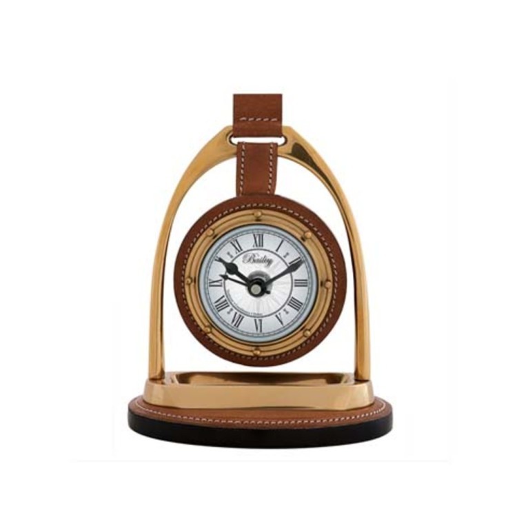Часы Бейли 107023(ACC07023), металл, кожа, стекло, bronze/brown, ROOMERS FURNITURE Часы Бейли 107023(ACC07023), металл, кожа, стекло, bronze/brown, ROOMERS FURNITURE