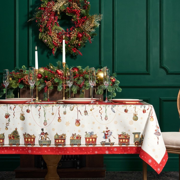 Скатерть "щелкунчик" 160х220см ,красный,100% хлопок,твил Lefard (850-762-21)