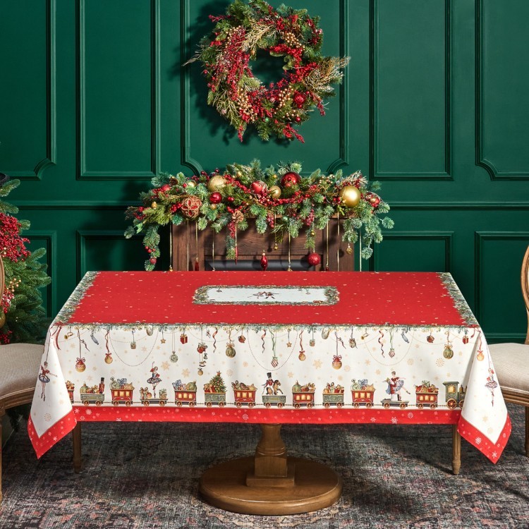 Скатерть "щелкунчик" 160х220см ,красный,100% хлопок,твил Lefard (850-762-21)