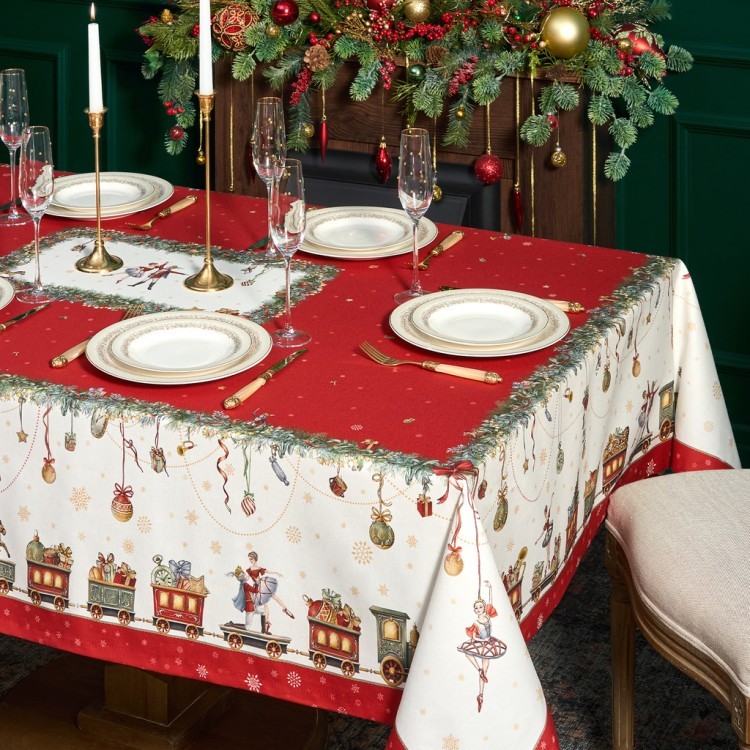 Скатерть "щелкунчик" 160х220см ,красный,100% хлопок,твил Lefard (850-762-21)