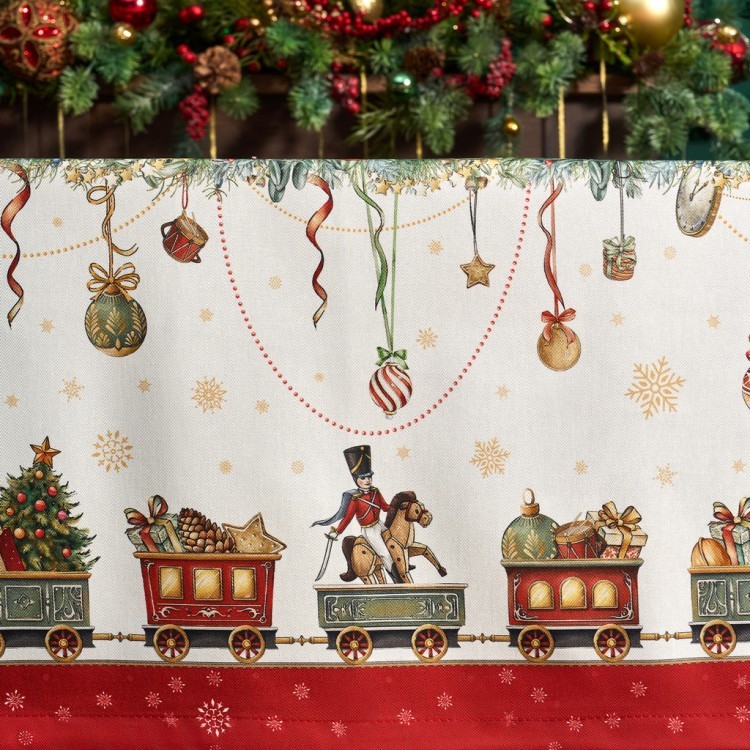 Скатерть "щелкунчик" 160х220см ,красный,100% хлопок,твил Lefard (850-762-21)