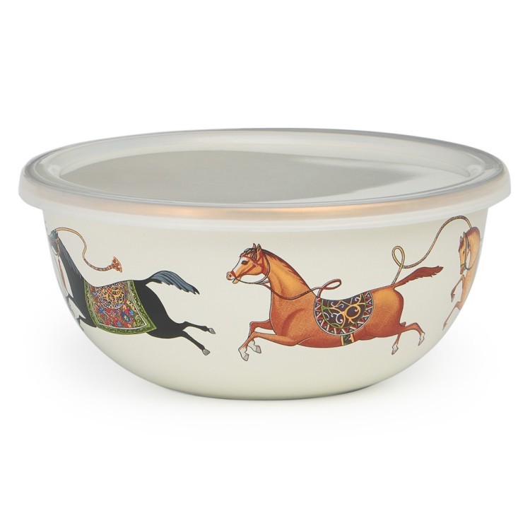 Набор мисок lefard эмалирован. с пластик.крышками, серия passage, 6пр. 14/16/18см, 0,6/0,9/1,3л Lefard (950-655)