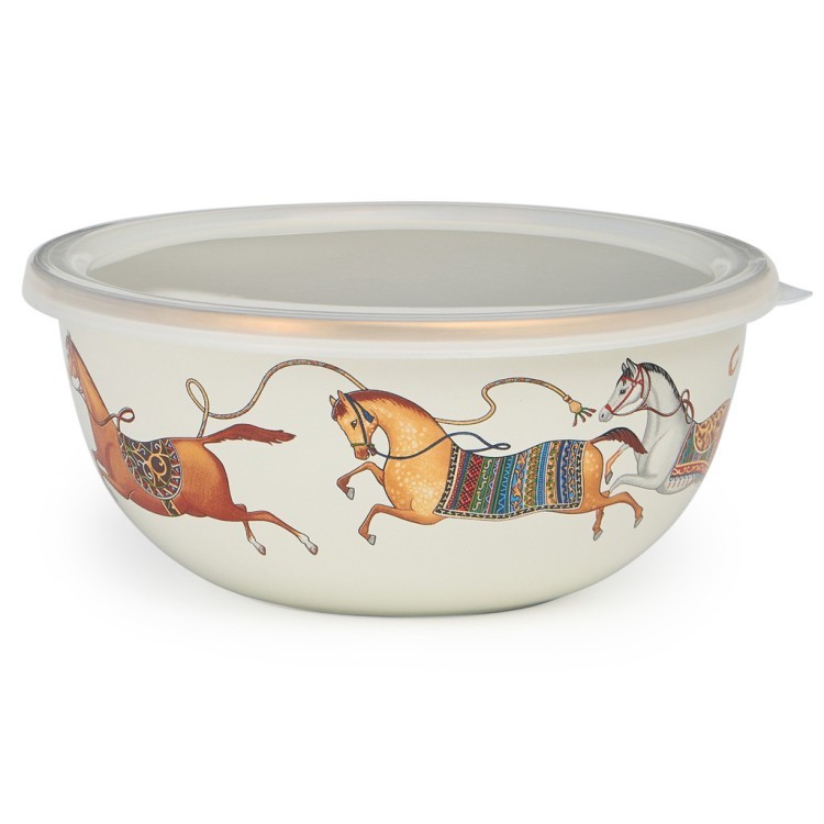 Набор мисок lefard эмалирован. с пластик.крышками, серия passage, 6пр. 14/16/18см, 0,6/0,9/1,3л Lefard (950-655)