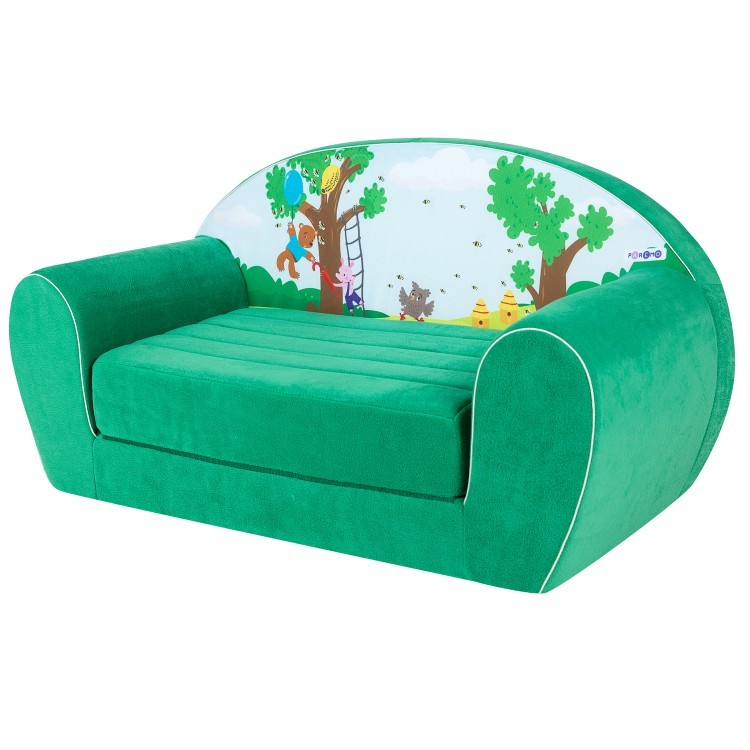 Раскладной бескаркасный (мягкий) детский диван серии "Сказки", Винни-Пух (PCR320-120)