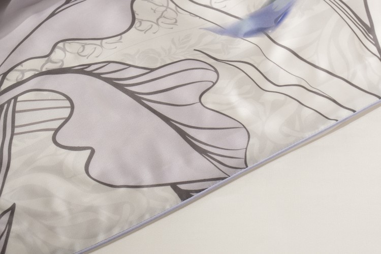 Комплект постельного белья Ирисы , тенсель,  200*220-1шт, 50*70-2 шт (TT-00015988)