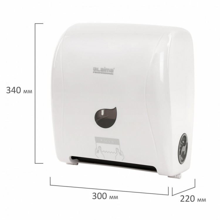 Диспенсер для полотенец в рулонах Laima Professional ECO механ. белый ABS-пластик 606550 (1) (90205) Диспенсер для полотенец в рулонах Laima Professional ECO механ. белый ABS-пластик 606550 (1) (90205)